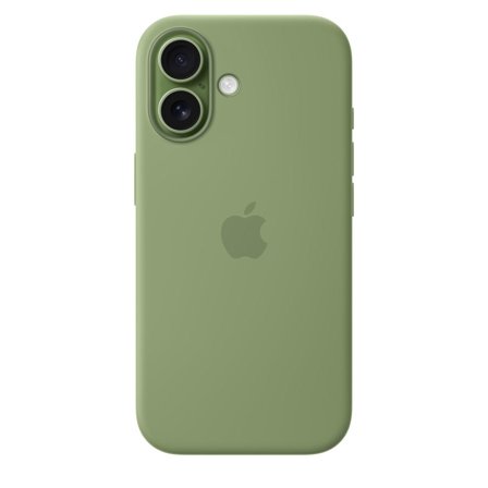 Apple Back cover for mobile phone - MagSafe compatibility - silicone - light moss - for iPhone 17