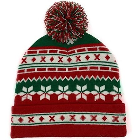 Unisex Julmössa Vinter Stickad Virkad Mössa Jultomte Mössa för Kvinnor