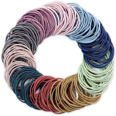 Elastiske hårbånd, hårelastikker, 200 stk. elastikker til hestehale, 2 mm elastiske hårbånd, elastikker til hestehale, hårbånd til kvinder og piger