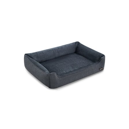 Rootz Plysch Hundsäng - Husdjurssäng - Mysig säng - Imiterad linne - Anti-Slip tyg - 120cm x 90cm x 30cm