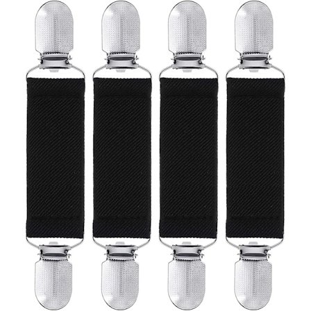 4 stk. rustfri stål vanteclips stærke elastiske handskeklips med tænder til børn og voksne