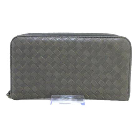 Bottega Veneta Vintage, Pre-owned Leather wallets Grijs, Dames, Maat:ONE Size