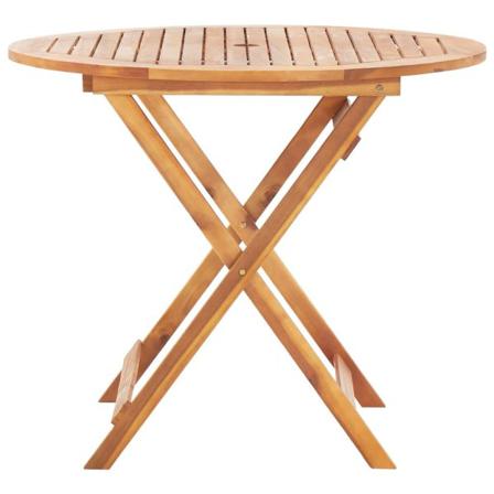 Vidaxl Hopfällbart Trädgårdsbord 90x75 Cm Massivt Akaciaträ Brun