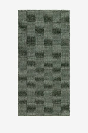 KM Home - Uld Tæppe Sydney - Grøn - Uldtæpper - 80X250 - Fra Homeroom