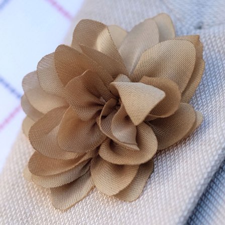 Spilla floreale marrone a forma di peonia per uomini - Spille a forma di fiore