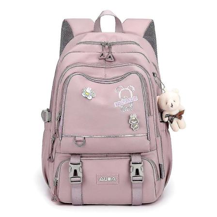 Ryggsäck för mellanstadiet, stor kapacitet, skolväska för flickor paars