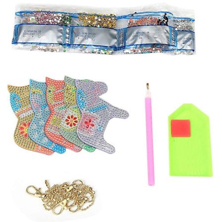 DIY Diamantmaleri Farvet Hest Nøglering Fuld Harpiks Diamant Vedhæng Broderi Håndværk Materiale YEMAA