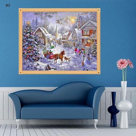 5D Vinter Jul Diamantbroderisett DIY Krysssting Hjemmemaleri Multi