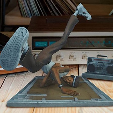 Resin Skulptur Hip Hop Element Dekoration Musik Figurer Staty Artist