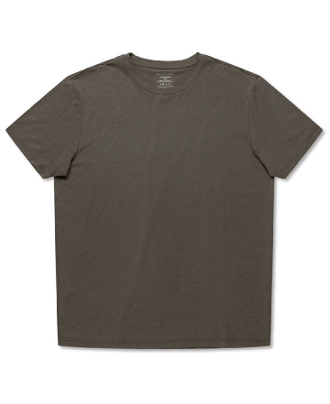 Panos Emporio Bamboo/Cotton Crew Tee Tarmac