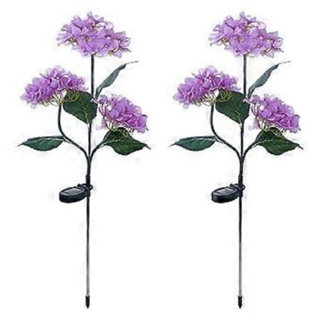 Solcellehavelamper Solcelleblomster Lysende Blomster Solcelle Udendørs LED-lamper Have Sti Gård Dekoration Lilla