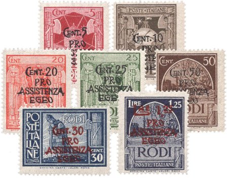 Italien 1943 - Sassone 118-124 - Postfrisk