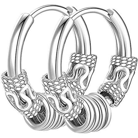 Hoop-korvakorut 316L kirurginen ruostumaton ter s 14mm 12mm Vintage-auto