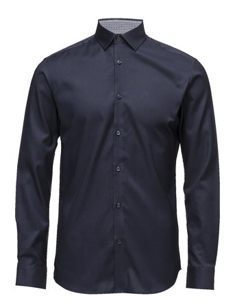 Slhslimnew-Mark Shirt Ls Noos Blue Selected
