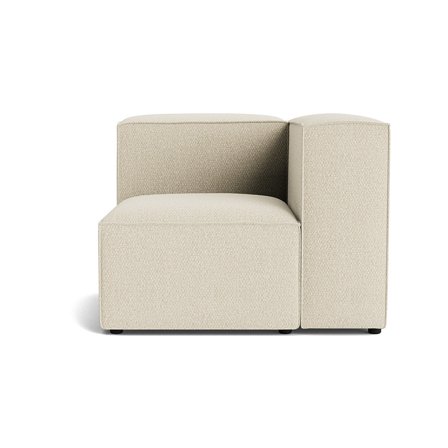 Lissabon Højrevendt Hjørnemodul - Nordic Beige Sofa - Kvalitetsstof & Krydsfiner Ramme - 100x100x72cm - Holdbar Modulsofa af Skum
