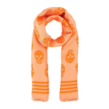 Alexander McQueen, Silky Scarves Oranje, Dames, Maat:ONE Size