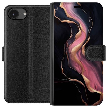 Kompatibelt Lommeboketui til Apple iPhone 16e Marmor Mønster Luksus Design Natur