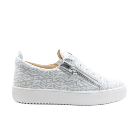 Giuseppe Zanotti, Frankie Monogram Sneakers Wit, Heren, Maat:41 EU
