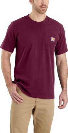Carhartt Men's Workwear Pocket S/S T-Shirt Men short-sleeved sweaters Purple S