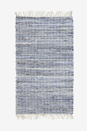 Mattbolaget - Tæppe Zacke - Blå - Bomulds- & kludetæpper - 75X135 - Fra Homeroom