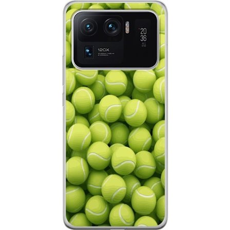 Kompatibel Mobilcover til Xiaomi Xiaomi Mi 11 Ultra Mønster af grønne tennisbolde i høj detalje, sporty motiv med gentagende tekstur og stærke far