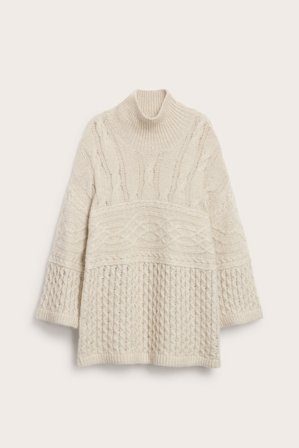 Kappahl | Tröja i ullblandning med polokrage | Ljusbeige