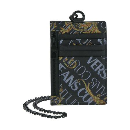 Versace Jeans Couture Printed Card Case , Zwart , Heren , Maat: ONE Size