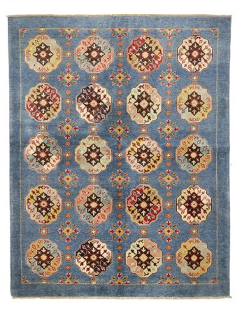 Kazak Fine Rug Oriental Brown/Dark Blue (Wool, Afghanistan)