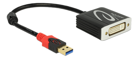 Delock ekstern videoadapter - svart