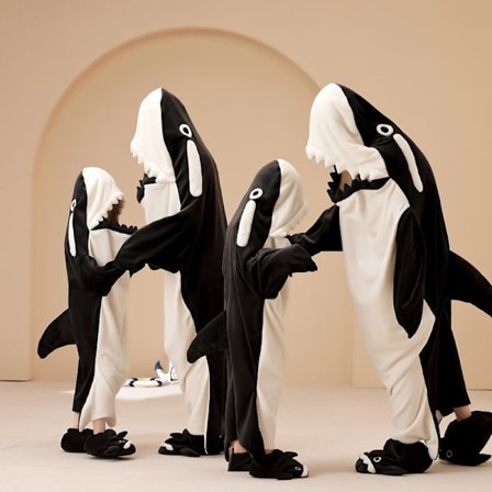 Stitch Shark Body Förtjockad Höst Vinter Heminredning