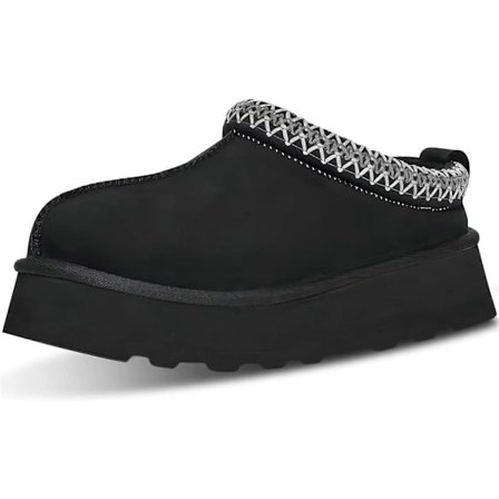 Tykke såle Tasman tøfler, damer snø vintertøfler, myke hjemmesko for innendørs og utendørs - WELLNGS