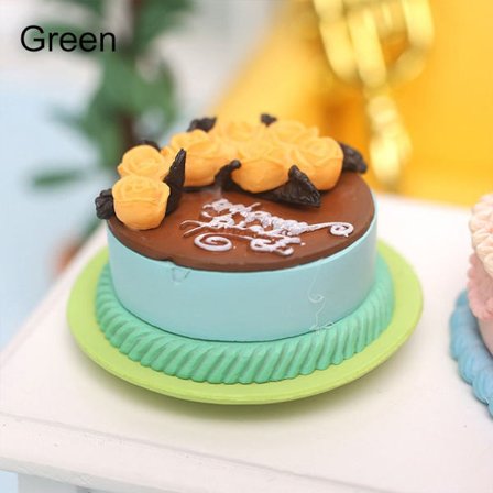 Miniature Kage Brød DIY Dessert GRØN