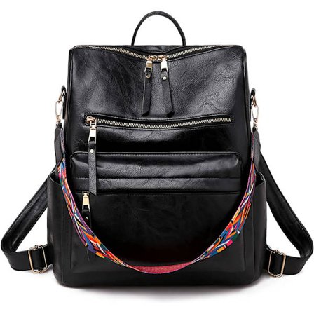 Damer Rygsæk Kvinder PU Læder Rygsække Anti-tyveri Rygsække Skuldertaske Stor Kapacitet