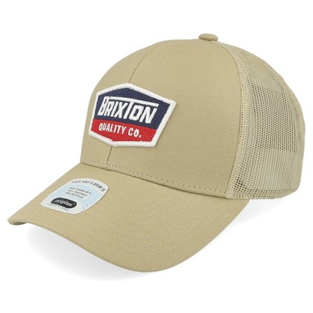 Brixton - Beige trucker Kasket - Regal Netplus Hat Khaki/Khaki Trucker @ Hatstore