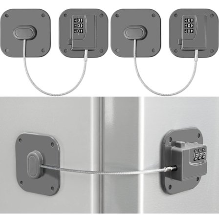 2 kpl Jääkaappilukkoja - Yhdistelmälukko jääkaappiin