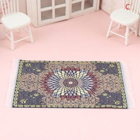 1Pc 1:12 Dukkehus Miniatyr Gulv Teppetrekk Teppe Gulvmatte