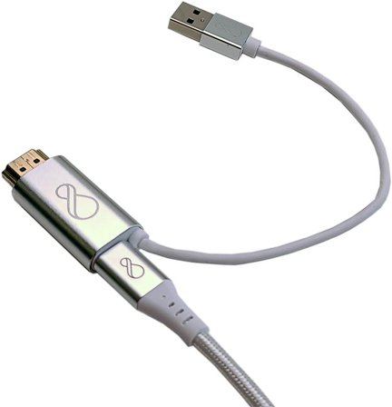 OCHNO O-HDMI-TO-USBC-2 | Adapter w. USB-A | HDMI - USB-C | Max 3840x2160 60Hz | Silver | 4.4cm