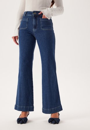 ONLY Onljuicy Hw Wide Pocket Dnm Jeans Dark Blue Denim Vaatteet