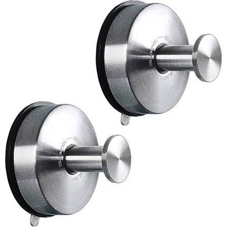 Suction Cup Hook -pack Of 2 Suction Cup Towel Hook Stainless Steel Tea Towel Hook Kitchen Suction Cup Hook For Kitchen And Bathroom, Shower, Coats Etc
