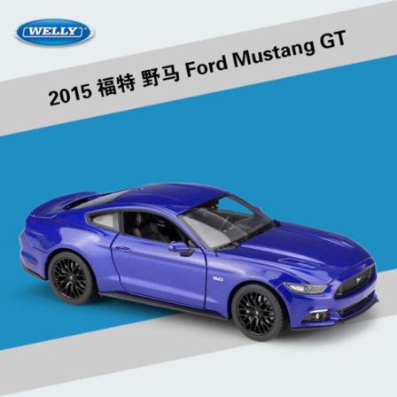 Welly 1:24 2015 Ford Mustang Gt Legering Bilmodell Diecasts &
