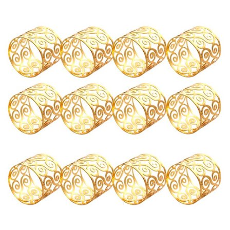 12 stk Serviettringer Serviettholder West Middagshåndkle Serviettring