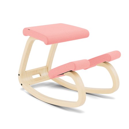 Varier Furniture Variable - Pink Wool - Natural base