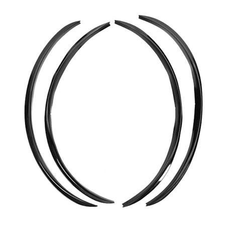 4st Hjul Ögonbrynsskydd Läpptrim Anti-repa Skärmbreddare Universal 72cm 28.4in (Svart)