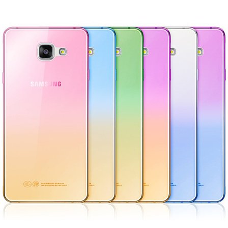 Gradient färgade Silikon TPU-Skal till Samsung S6 Edge - Olika färger
