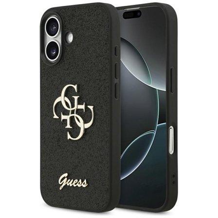 Guess Fast Glitter Big 4G-etui for iPhone 17 - svart