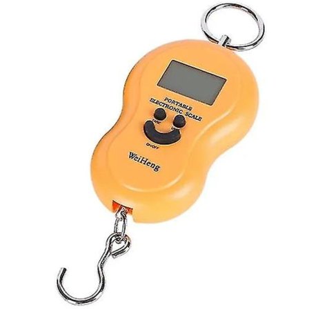 Heeta Fiskeskala med Bakgrunnsbelyst LCD-Skjerm, Digital Bærbar Hengevekt Bagasjevekt med Målebånd for Hjem og Utendørs, 2 AAA Batterier Inkludert