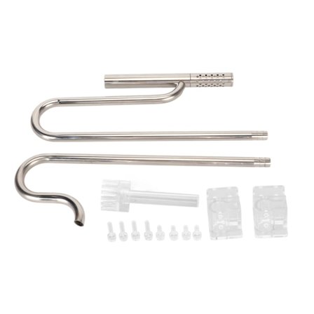 Inflöde utloppsrörset justerbart 304 rostfritt stål akvarellliljerör med ytskimmer för akvariefilter 16 mm vatten med 16 mm avfettningsfilminlopp