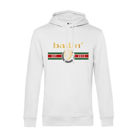 Ballin Est. Tiger Lines Hoodie , Wit , Heren , Maat: L