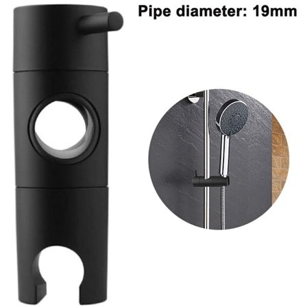Universal håndbruseskiveholder, justerbar bruseskiveholder, 360° roterende håndbruseskiveholder til glidebane, galvaniseret sort, 19 mm