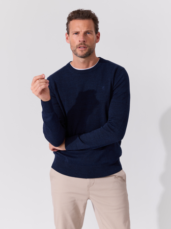 MATCH - Georg genser - Redford - Str. XS - Herre - Gensere & Cardigans - Blå - 100% bomull